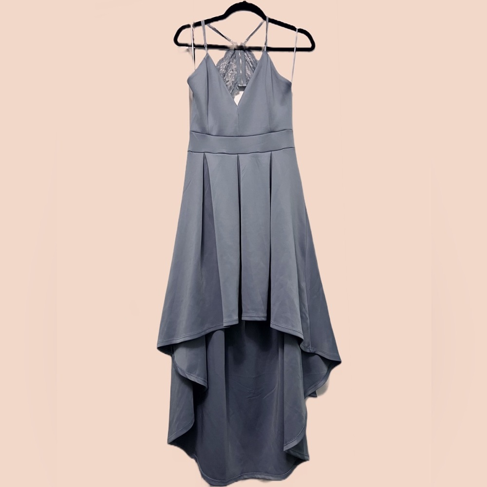 Blue/Grey High-Low Dress